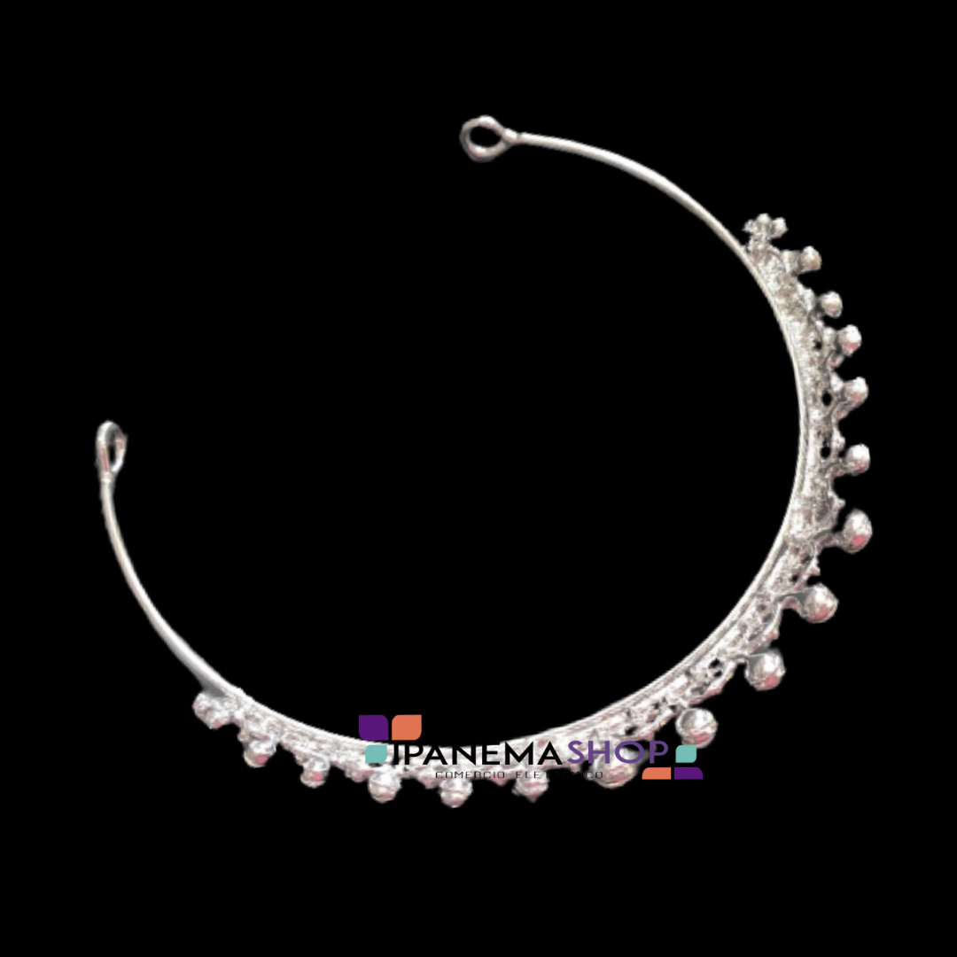 Coroa tiara de noiva princesa 3cm com cristais prateados