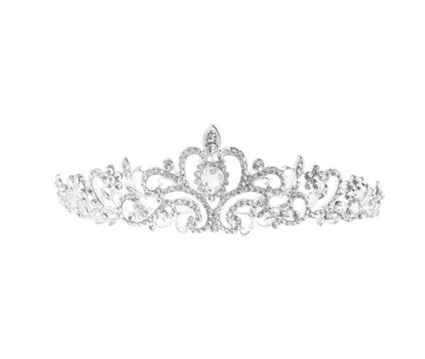 Coroa tiara de luxo com cristais para noiva e debutante