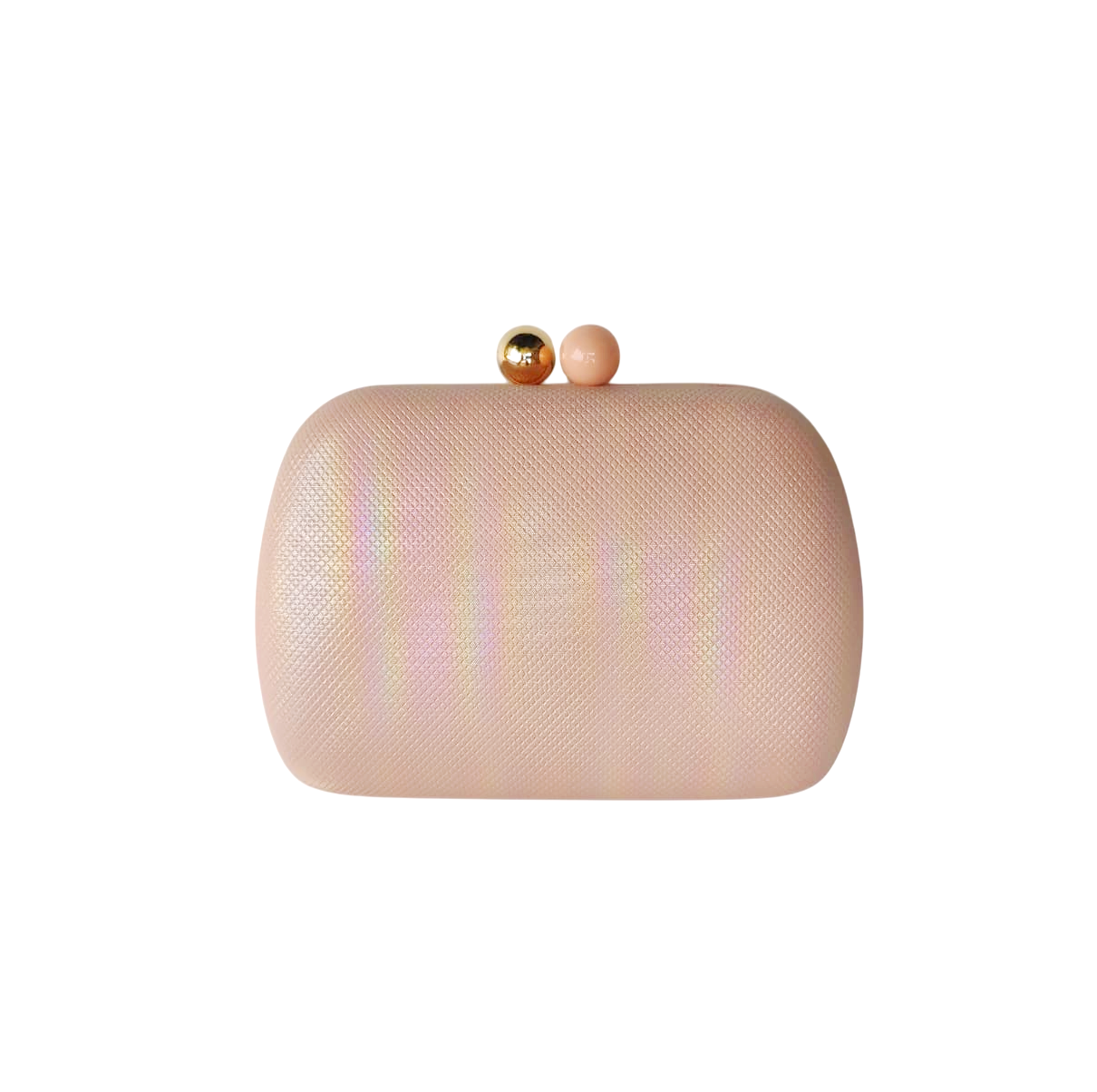 Bolsa clutch de festa holográfica rosa com brilho furta-cor
