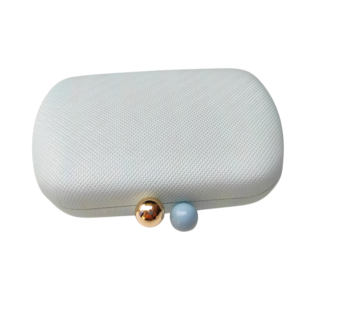 Bolsa clutch de festa holográfica azul serenity com brilho furta-cor