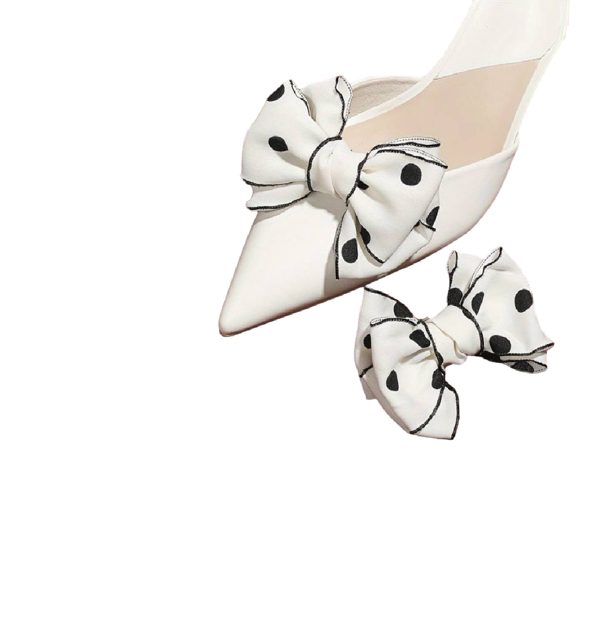 Laço poá Decorativo para Sapato - Broche Clip Removível