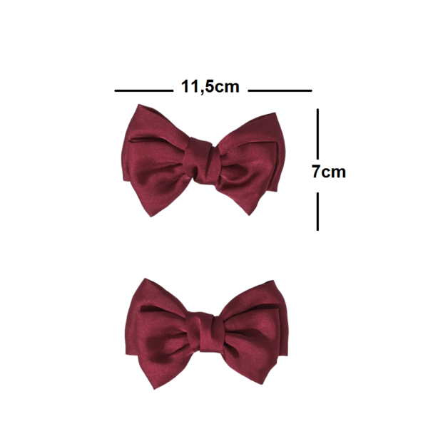 Lacinho marsala Decorativo para Sapato - Broche Clip Removível