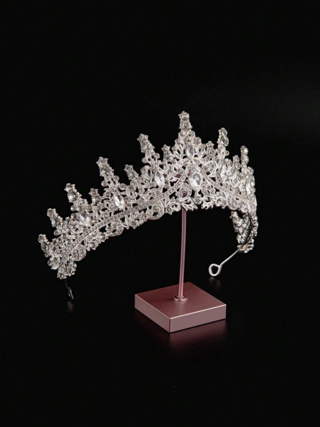 Coroa de noiva imponente alta 6cm cravejada de cristais