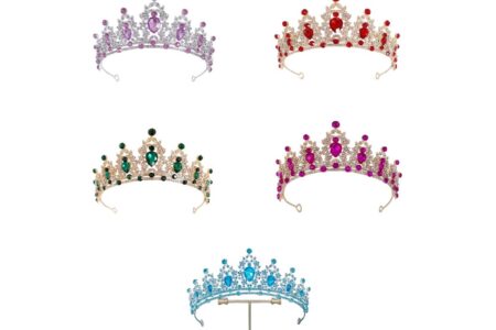 Coroa Debutante 15 Anos Cristais Coloridos – 5 Cores