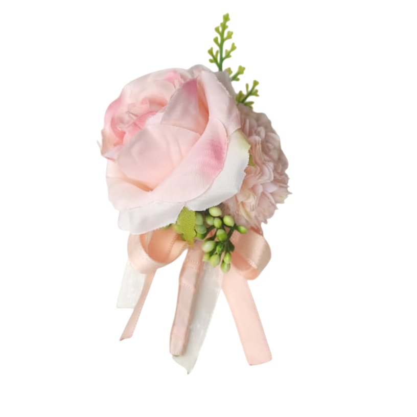 Flor de lapela artificial de alta qualidade para casamento flor pêssego