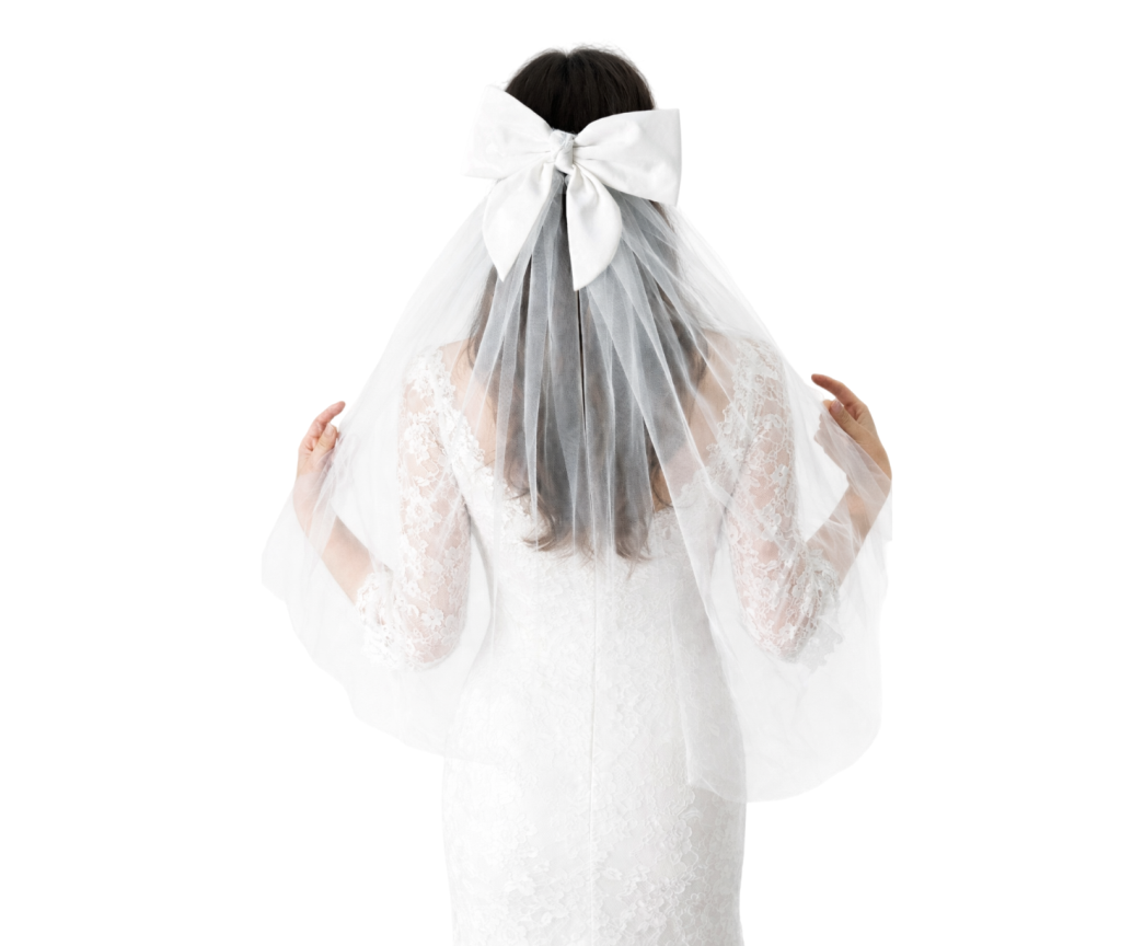 VÉU LAÇO V108 - IPANEMASHOP véu laço para noiva casamento civil, despedida de solteira, pré-wedding