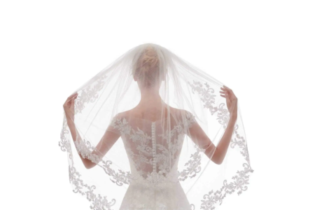 Véu de Noiva 2 Camadas com Bordado