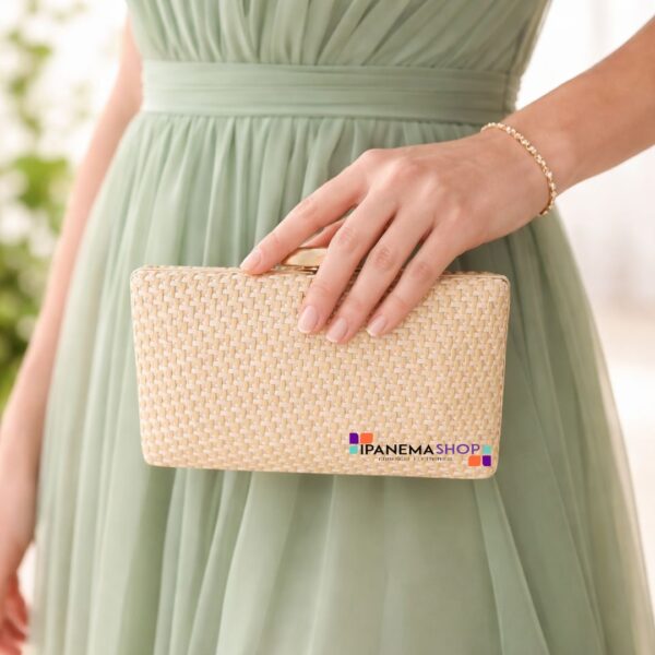 bolsa de palha clutch madrinha mãe dos noivos