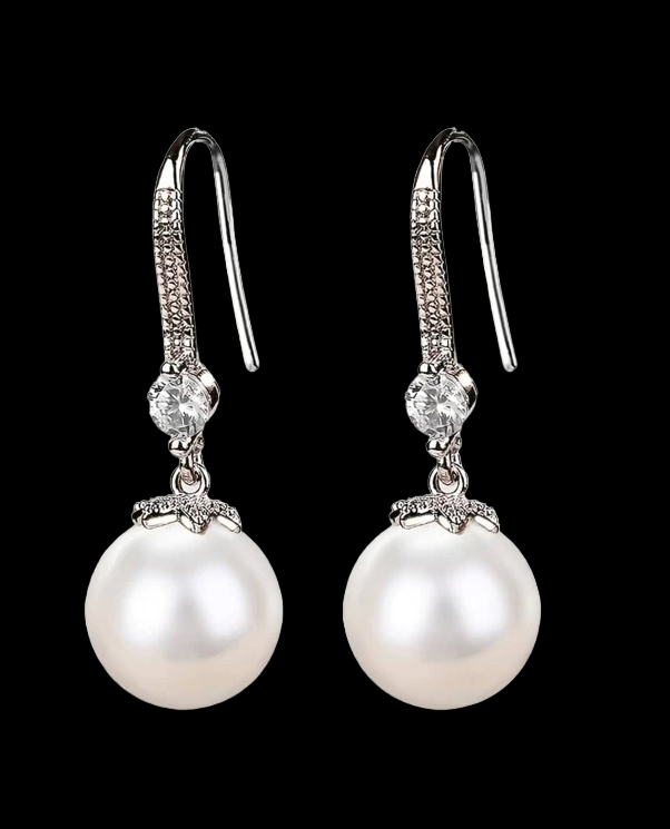 brinco br20 (1) Brinco com detalhe de pérolas clássico para noiva e festa