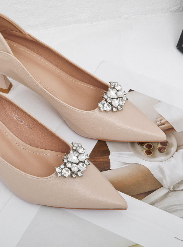 Broche Pedraria Clip Removível para Sapato Noiva Madrinha Festa