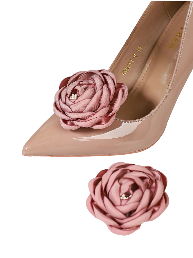 broche de sapato s139 (1) Broche Flor para Sapato de Festa - Broche Clip Removível