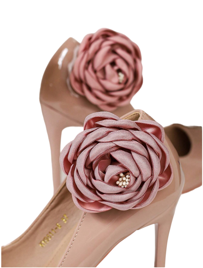 broche de sapato s139 (3) Broche Flor para Sapato de Festa - Broche Clip Removível