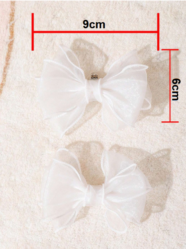 Laço para Sapato de Noiva - Broche Clip Removível Branco