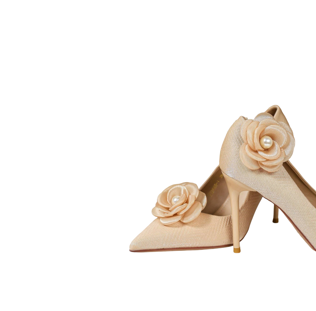broche sapato flor s130 (3) Broche Flor detalhe pérola para Sapato de Noiva, Madrinha, Festa - Broche Clip Removível