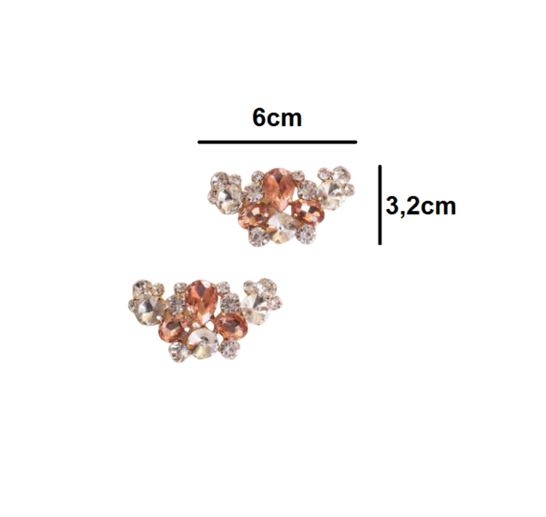 Broche Pedraria Clip Removível para Sapato Scarpin Madrinha Festa