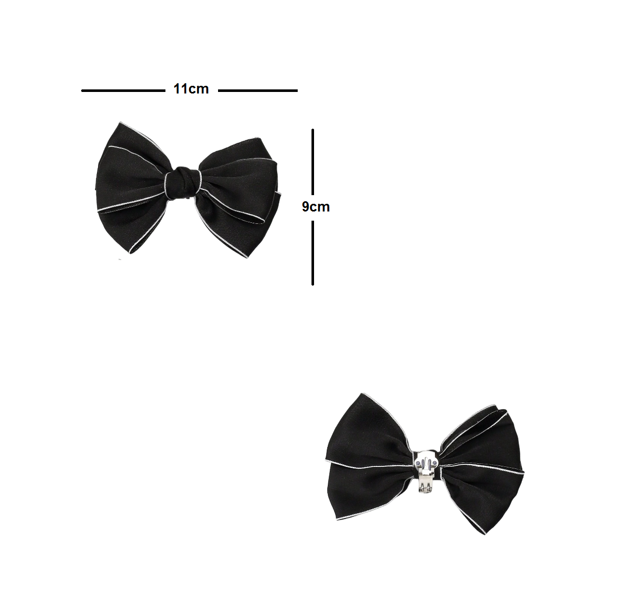 Lacinho preto Decorativo para Sapato - Broche Clip Removível