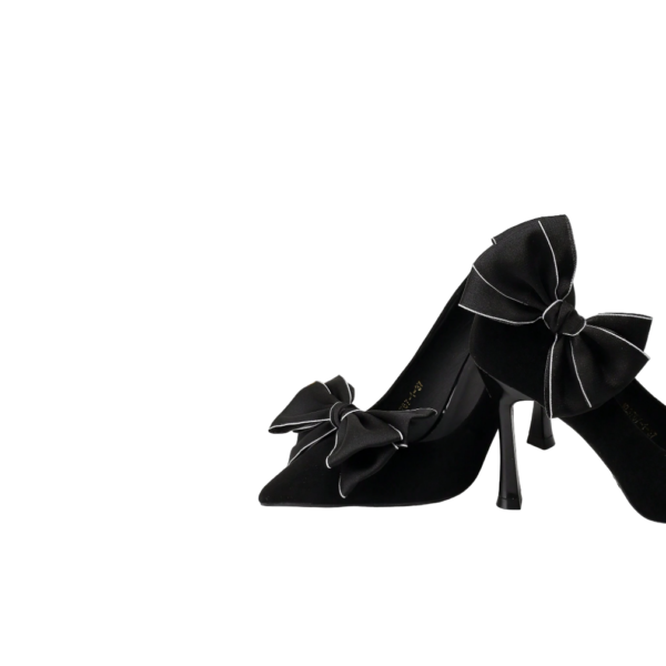 Lacinho preto Decorativo para Sapato - Broche Clip Removível