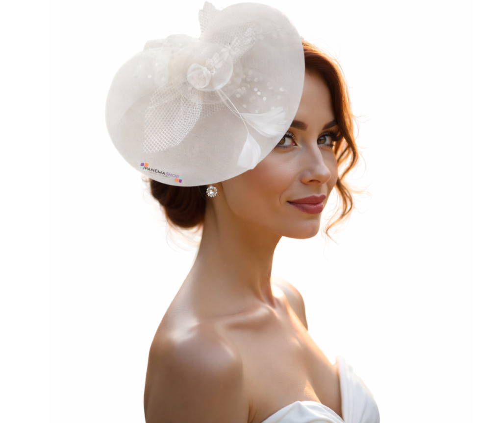 casquete fascinator ipanemashop 1 Fascinator casquete chapéu vintage para noiva ou madrinha
