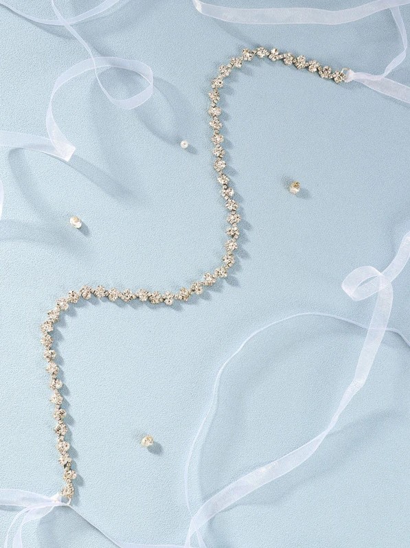 Cinto de pedraria para vestido de noiva branco