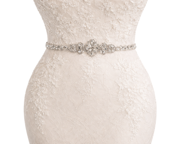 Cinto bordado para vestido de noiva off-white bordado