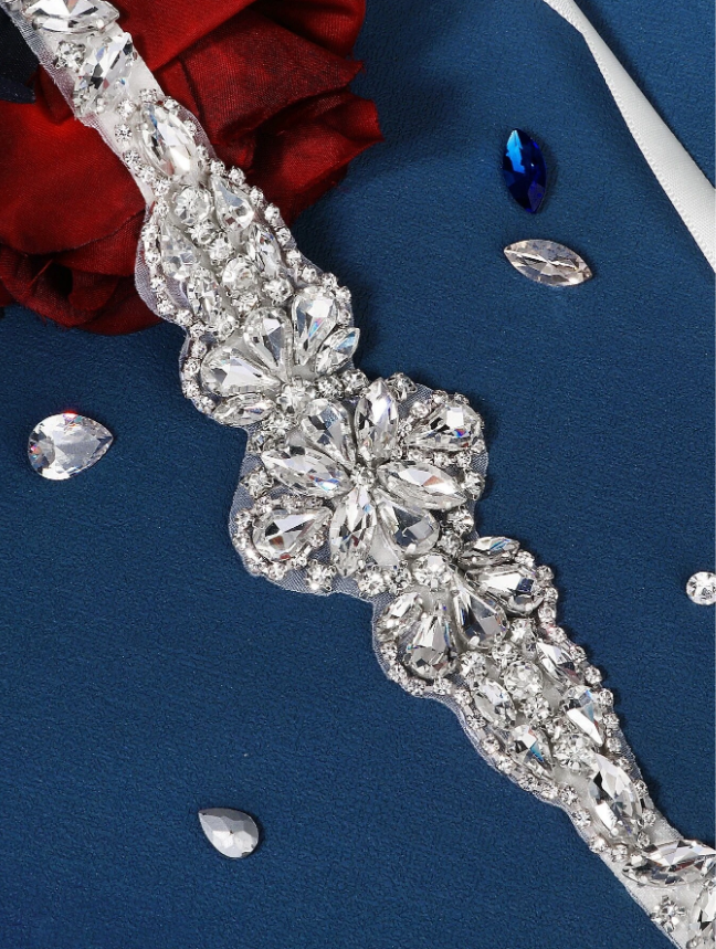 Cinto bordado para vestido de noiva off-white bordado