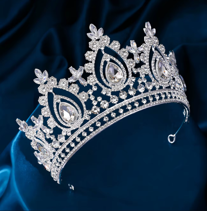 coroa alta b476 (3) Coroa de miss concurso debutante alta majestade com cristais gota gigantes luxo