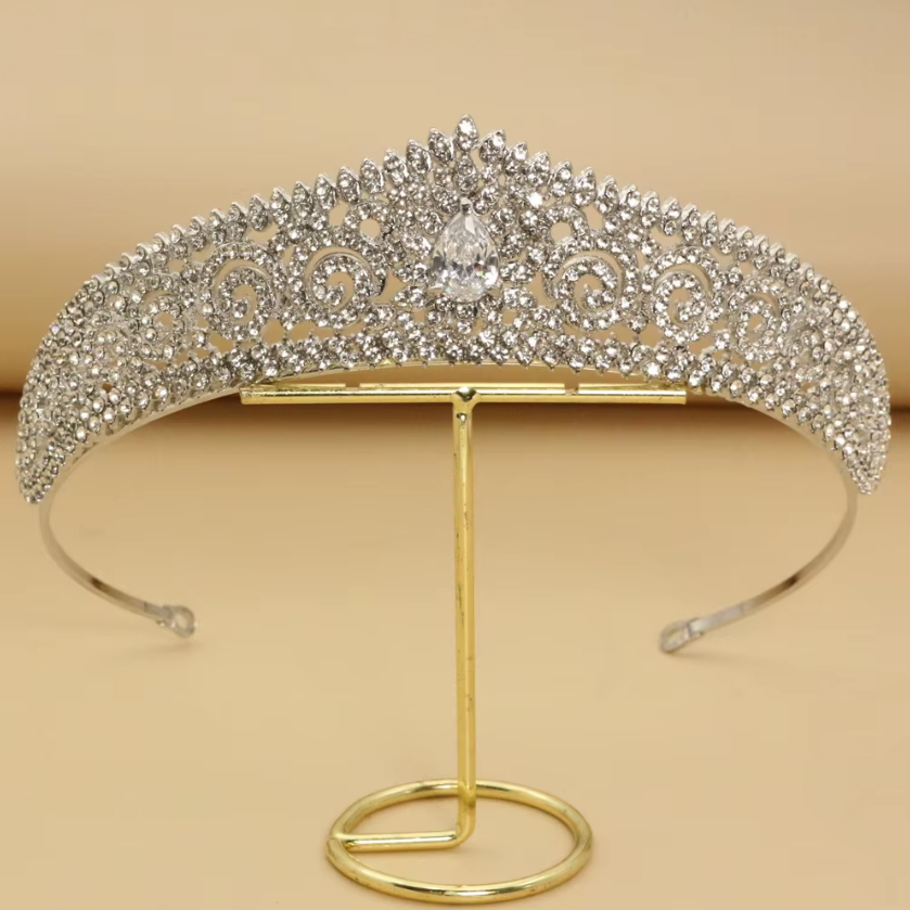 Acessório de cabelo clássico para noiva e festa 15 anos debutante