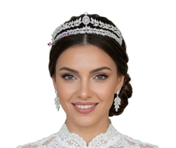 coroa tiara de noiva zirconia elegante debutante