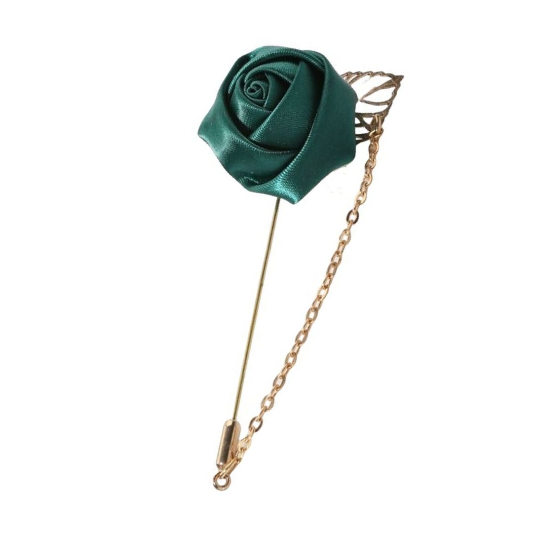 Flor de lapela verde para noivo padrinho pai da noiva