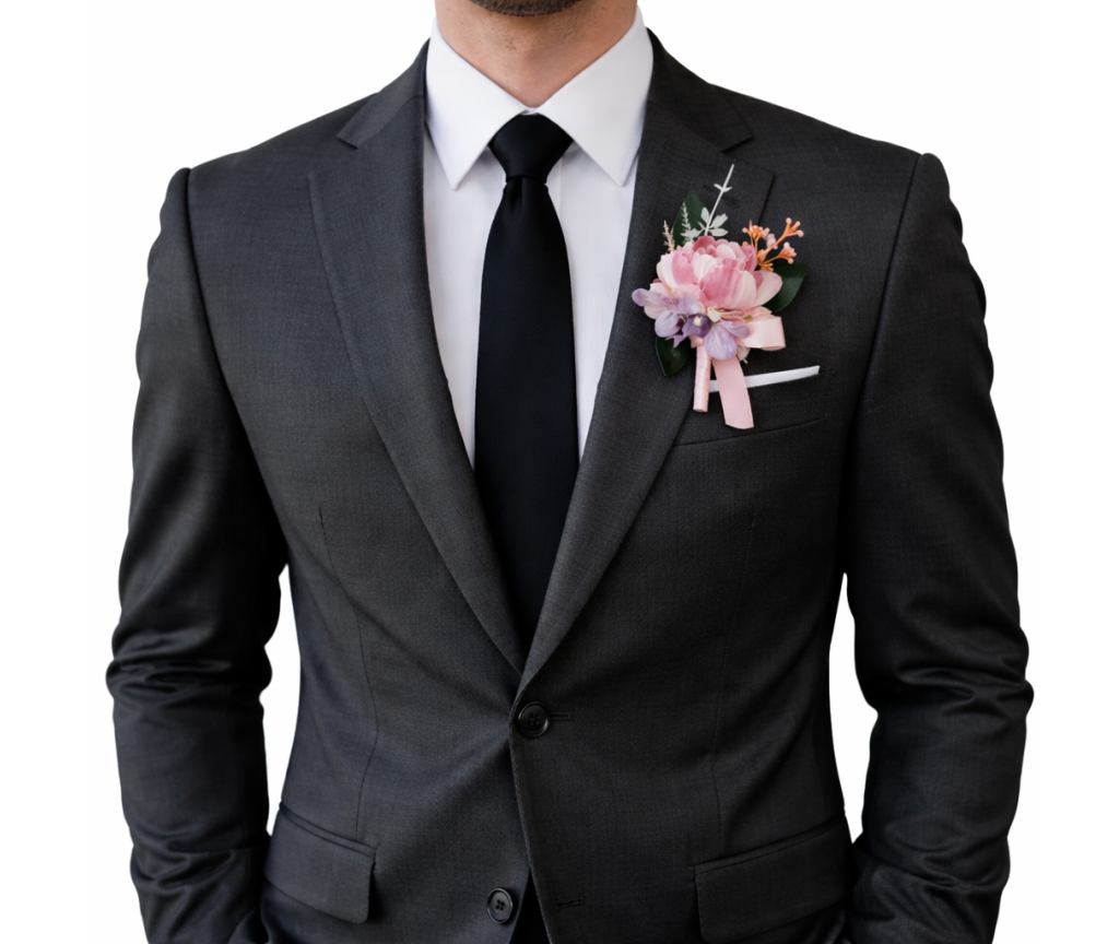 Flor de lapela artificial de alta qualidade para casamento flor lilás