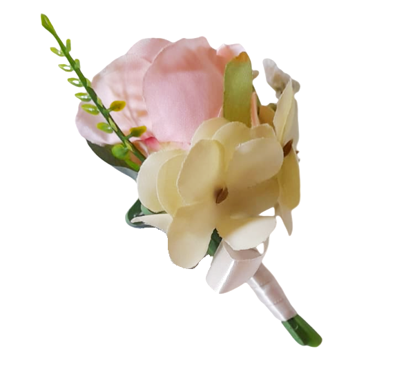 Flor de lapela artificial de alta qualidade para casamento flor rosa