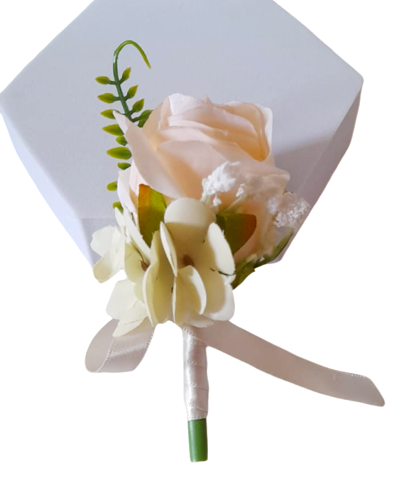 Flor de lapela artificial de alta qualidade para casamento flor pêssego