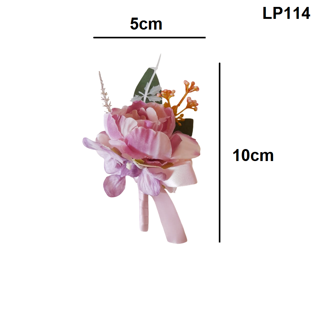 Flor de lapela artificial de alta qualidade para casamento flor lilás