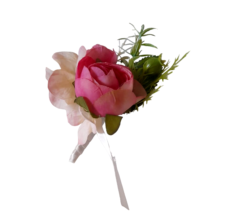 Flor de lapela artificial de alta qualidade para casamento flor rosa