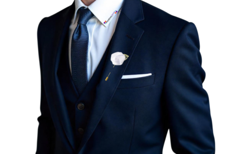 Flor de Lapela para Noivo de Cetim