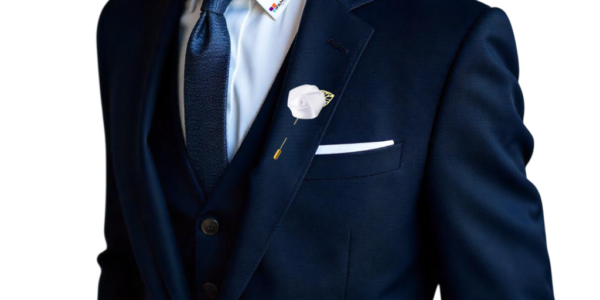 Flor de Lapela para Noivo de Cetim Flor de Lapela para Noivo de Cetim