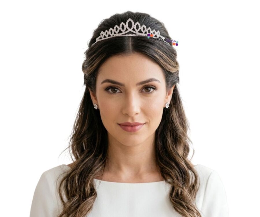 Tiara Tipo Coroa Delicada Noiva Civil Daminha e Debutante – Vários Modelos