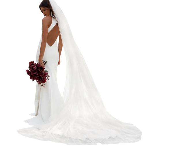 Véu de noiva longo catedral 2,90m tule