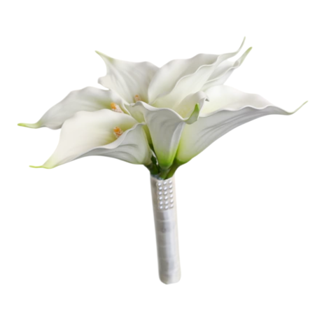 Mini Buquê de Noiva Copo de Leite Branco – Buquê Permanente Casamento Civil
