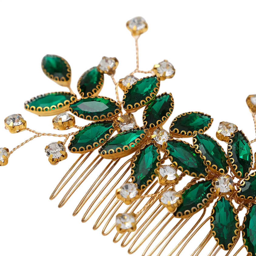 arranjo de cabelo verde esmeralda para madrinha mãe dos noivos festa