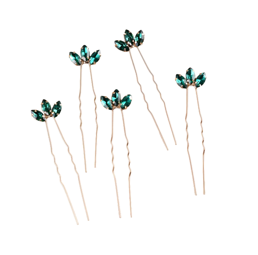 kit grampo verde esmeralda arranjo de cabelo para madrinha mãe dos noivos festa