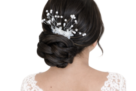 Arranjo de Cabelo Grinalda Noiva Ramo de Flores e Pérolas Delicado Arranjo de Cabelo Grinalda Noiva Ramo de Flores e Pérolas Delicado