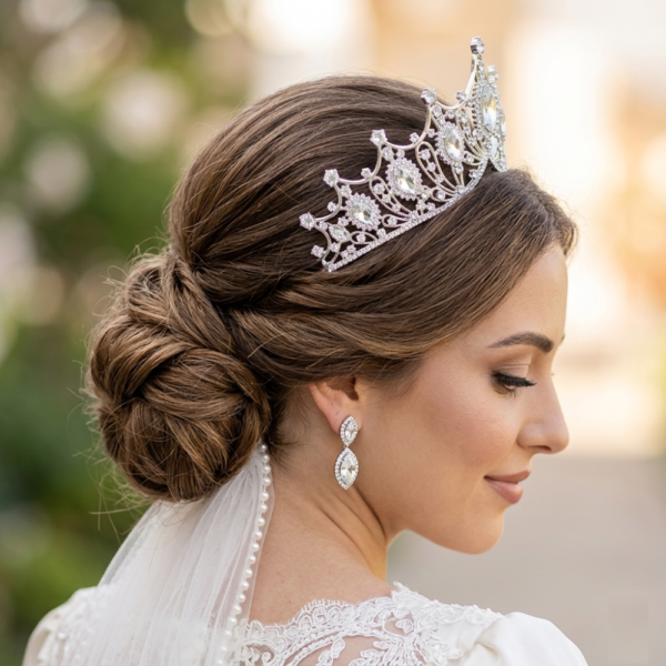 coroa de noiva e debutante altura máxima 7cm tiara