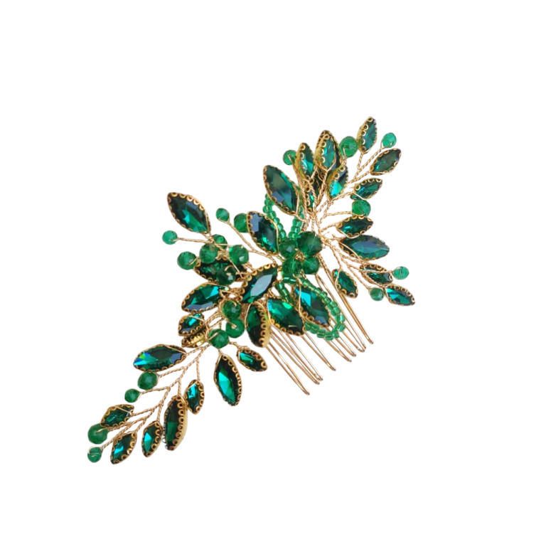 arranjo de cabelo verde esmeralda para madrinha mãe dos noivos festa