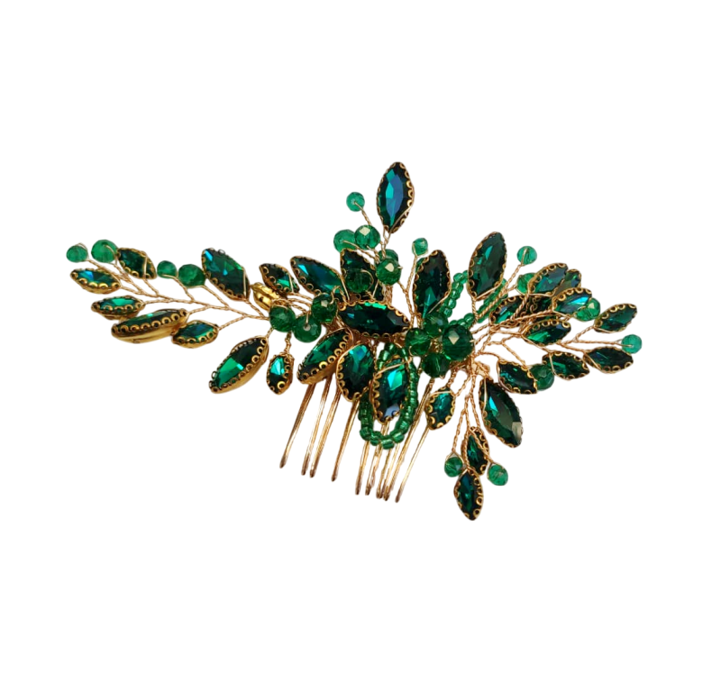 arranjo de cabelo verde esmeralda para madrinha mãe dos noivos festa