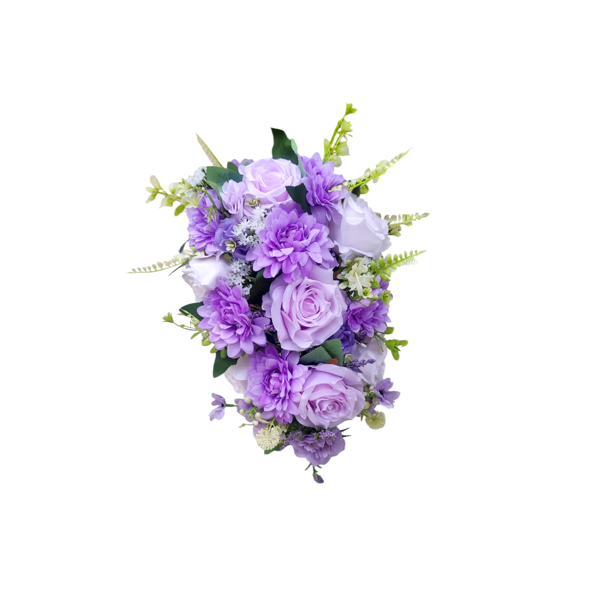 buquê cascata buque de noiva permanente lilás