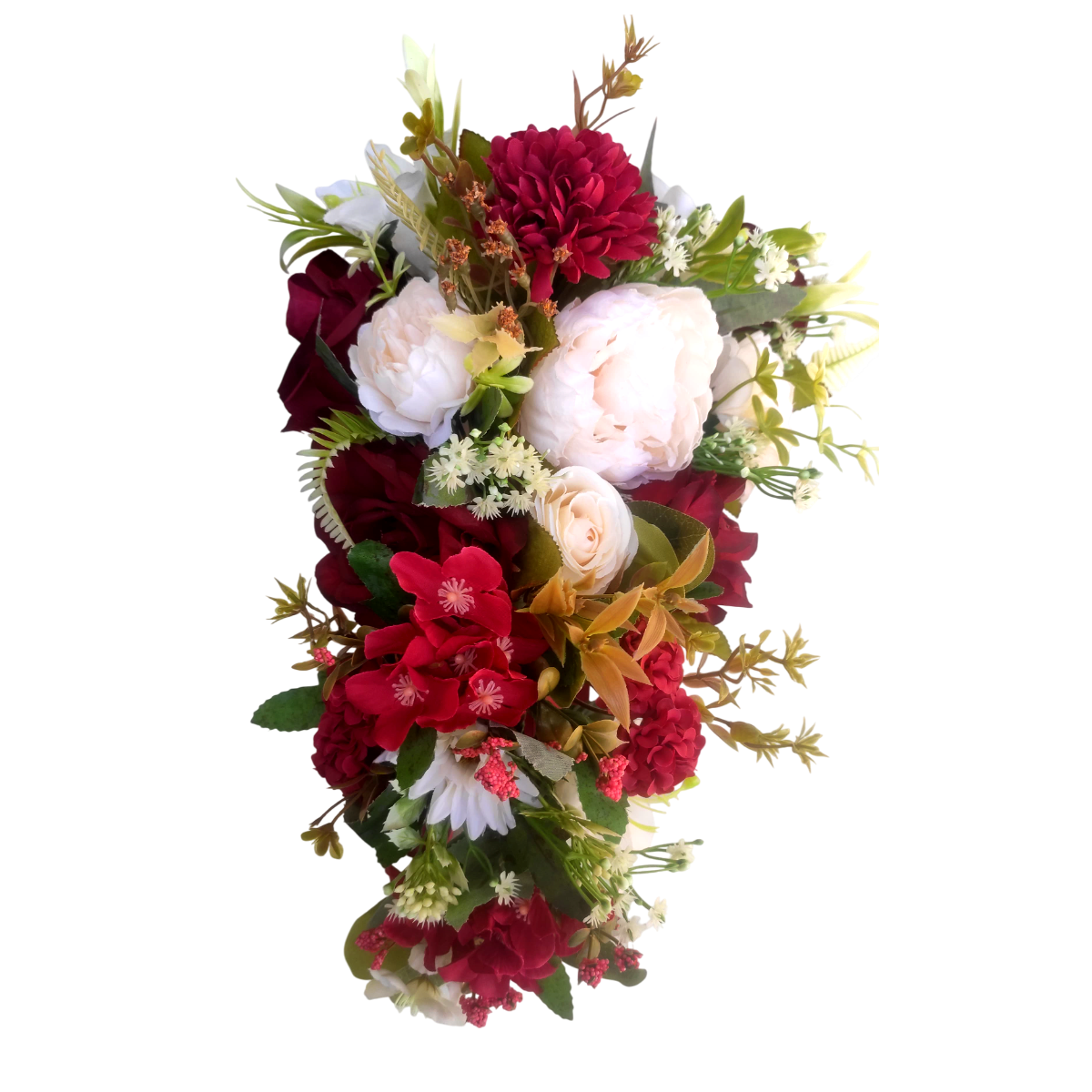 buquê cascata buque de noiva permanente marsala