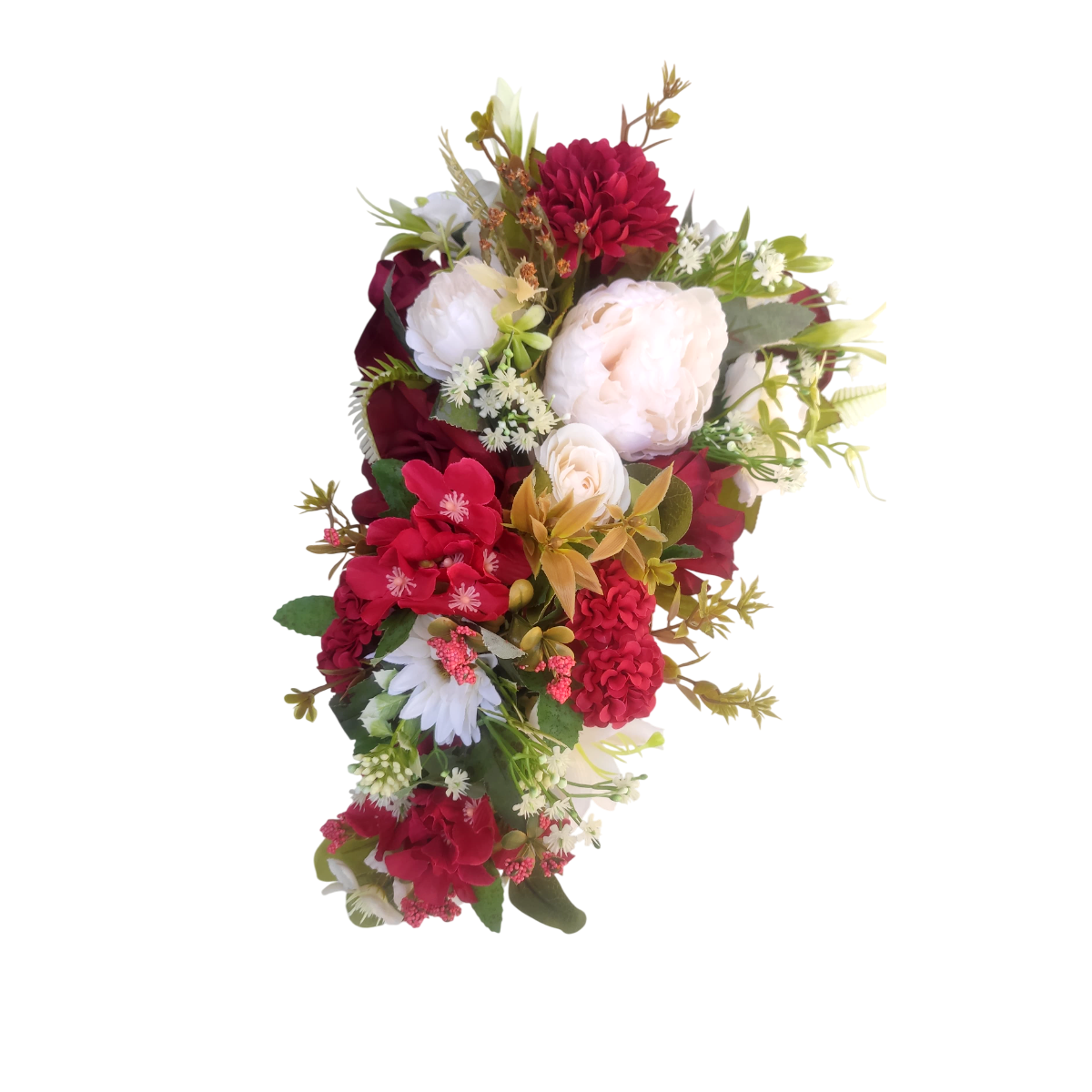 buquê cascata buque de noiva permanente marsala