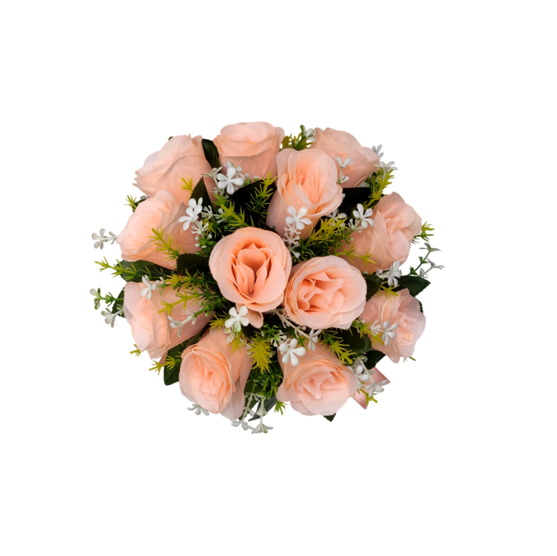 buque de rosas pessego bn121 - 1 buque de rosas pessego buque permanente de noiva