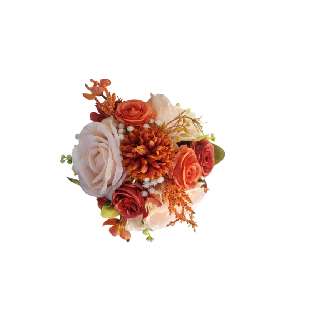 buque permanente bn133 - 2 Buquê de noiva permanente rosa pastel e tons terrosos elegante